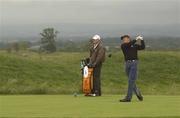 1 July 2003; Jarmo Sandelin of Sweden watches his drive at the 4th tee during the Charity Pro Am ahead of The Smurfit European Open at The K Club South Course in Straffan, Kildare. Photo by Brendan Moran/Sportsfile