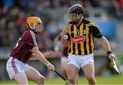 21 April 2013; JJ Delaney, Kilkenny, in action against Davy Glennon, Galway. Allianz Hurling League, Division 1, Semi-Final, Kilkenny v Galway, Semple Stadium, Thurles, Co. Tipperary. Picture credit: Brian Lawless / SPORTSFILE