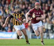 21 April 2013; Joe Canning, Galway, in action against JJ Delaney, Kilkenny. Allianz Hurling League, Division 1, Semi-Final, Kilkenny v Galway, Semple Stadium, Thurles, Co. Tipperary. Picture credit: Brian Lawless / SPORTSFILE