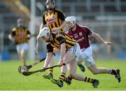 21 April 2013; Lester Ryan, Kilkenny, in action against Andrew Smith, Galway. Allianz Hurling League, Division 1, Semi-Final, Kilkenny v Galway, Semple Stadium, Thurles, Co. Tipperary. Picture credit: Brian Lawless / SPORTSFILE