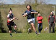 27 April 2013; Eimear Corri, Portlaoise, Co. Laois, breaks away from Orla Healy, Enniscorthy, Co. Wexford. Wicklow Girls Rugby Blitz, Wicklow RFC, Wicklow Town, Co. Wicklow. Picture credit: Barry Cregg / SPORTSFILE