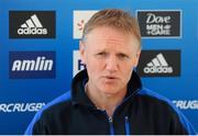 27 April 2013; Leinster head coach Joe Schmidt during the post-match press conference. Amlin Challenge Cup Semi-Final 2012/13, Leinster v Biarritz, RDS, Ballsbridge, Dublin. Picture credit: Stephen McCarthy / SPORTSFILE