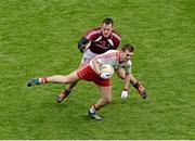 28 April 2013; Ryan Bell, Derry, in action against David Duffy, Westmeath. Allianz Football League Division 2 Final, Derry v Westmeath, Croke Park, Dublin. Picture credit: Stephen McCarthy / SPORTSFILE