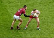 28 April 2013; Ryan Bell, Derry, in action against David Duffy, Westmeath. Allianz Football League Division 2 Final, Derry v Westmeath, Croke Park, Dublin. Picture credit: Stephen McCarthy / SPORTSFILE