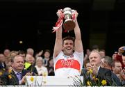 28 April 2013; Derry captain Mark Lynch lifts the Allianz Football League Division 2 cup. Allianz Football League Division 2 Final, Derry v Westmeath, Croke Park, Dublin. Picture credit: Oliver McVeigh / SPORTSFILE