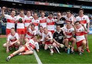 28 April 2013; Derry players celebrate with the Allianz Football League Division 2 cup. Allianz Football League Division 2 Final, Derry v Westmeath, Croke Park, Dublin. Picture credit: Stephen McCarthy / SPORTSFILE
