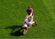 28 April 2013; Patsy Bradley, Derry, in action against John Heslin, Westmeath. Allianz Football League Division 2 Final, Derry v Westmeath, Croke Park, Dublin. Picture credit: Stephen McCarthy / SPORTSFILE