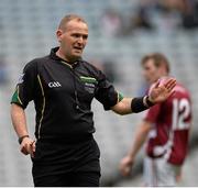 28 April 2013; Referee Conor Lane. Allianz Football League Division 2 Final, Derry v Westmeath, Croke Park, Dublin. Picture credit: Oliver McVeigh / SPORTSFILE