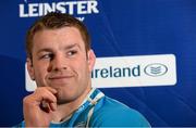 1 May 2013; Leinster's Sean O'Brien during a press conference ahead of their side's Celtic League 2012/13, Round 22, game against Ospreys on Friday. Leinster Rugby Press Conference, Leinster Rugby, UCD, Belfield, Dublin. Picture credit: Matt Browne / SPORTSFILE