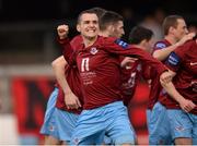 3 May 2013; Michael Daly, Drogheda United, celebrates after scoring his side's first goal. Airtricity League Premier Division, Drogheda United v Bohemians, Hunky Dorys Park, Drogheda, Co. Louth. Photo by Sportsfile