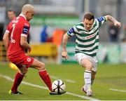 3 May 2013; Gary McCabe, Shamrock Rovers, in action against Alan Keane, Sligo Rovers. Airtricity League Premier Division, Shamrock Rovers v Sligo Rovers, Tallaght Stadium, Tallaght, Co. Dublin. Picture credit: Pat Murphy / SPORTSFILE