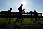 6 May 2013; A general view of Dundalk players warming up before the game. Airtricity League Premier Division, Shamrock Rovers v Dundalk, Tallaght Stadium, Tallaght, Co. Dublin. Picture credit: Barry Cregg / SPORTSFILE