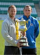 7 May 2013; In attendance at a Setanta Sports Cup Final Media Day are Pat Sullivan, left, Shamrock Rovers, and Gary O'Neill, Drogheda United. Tallaght Stadium, Tallaght, Dublin. Picture credit: Brendan Moran / SPORTSFILE