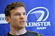 9 May 2013; Leinster's Gordon D'Arcy during a press conference ahead of their Celtic League Play-off against Glasgow Warriors on Saturday. Leinster Rugby Press Conference, Leinster Rugby Headoffice, UCD, Belfield, Dublin. Picture credit: Matt Browne / SPORTSFILE