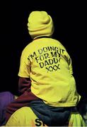 11 May 2013; A young competitor awaits the start of the 2013 Darkness Into Light 5K Charity Road Race, Phoenix Park, Dublin. Picture credit: Tomas Greally / SPORTSFILE