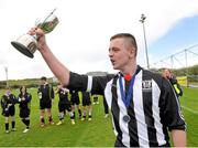 11 May 2013; Shaun Kavanagh, Dundrum FC, lifts the cup after victory over Sporting Fingal. Special Olympics Ireland National Football Cup Final, Dundrum FC v Sporting Fingal, Malahide United FC, Gannon Park, Dublin. Picture credit: Pat Murphy / SPORTSFILE