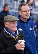 11 May 2013; Leinster supporters Jack and his son Brian Farrell, from Stillorgan, Co. Dublin, at the game. Celtic League Play-off, Leinster v Glasgow Warriors, RDS, Ballsbridge, Dublin. Picture credit: Ray McManus / SPORTSFILE