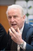 13 May 2013; Republic of Ireland manager Giovanni Trapattoni speaking during a press conference where he announced a provisional 28 man squad to face England in an International Friendly in Wembley, on May the 29th, followed by games against Georgia, the Faroe Islands and Spain in June. Republic of Ireland Squad Announcement, Council Chamber of Leitrim County Council, Carrick on Shannon, Co. Leitrim. Picture credit: Stephen McCarthy / SPORTSFILE