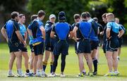 14 May 2013; Leinster head coach Joe Schmidt speaks to his players during squad training ahead of their side's Amlin Challenge Cup Final against Stade Francais on Friday. Leinster Rugby Squad Training and Press Briefing, Rosemount, UCD, Belfield, Dublin. Picture credit: Brendan Moran / SPORTSFILE