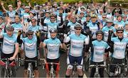 17 May 2013; Pictured at the start line are some of the 155 staff members at Bank of Ireland who took part in the ‘National Make-A-Wish Bank of Ireland Cycle’ which took place yesterday. 155 staff members at Bank of Ireland travelled over 20,000km with a target to raise €30,000 to help grant the wishes of children with life threatening illnesses. Donations accepted at www.makeawish.ie or at any Bank of Ireland branch nationwide. National Make-A-Wish Bank of Ireland Cycle, Superquinn Carpark, Lucan, Co. Dublin. Picture credit: Brian Lawless / SPORTSFILE
