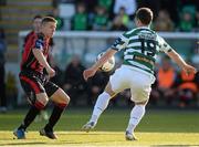 17 May 2013; Keith Buckley, Bohemians, in action against Thomas Stewart, Shamrock Rovers. Airtricity League Premier Division, Shamrock Rovers v Bohemians, Tallaght Stadium, Tallaght, Co. Dublin. Picture credit: Brian Lawless / SPORTSFILE