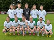 10 May 2013; The Republic of Ireland team. UEFA Women’s U16 Development Tournament, Wales v Republic of Ireland, Frank Cooke Park, Dublin. Picture credit: Brian Lawless / SPORTSFILE