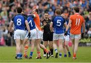 19 May 2013; Ciaran McKeever, Armagh, in dispute with Ronan Flanagan, Cavan. Ulster GAA Football Senior Championship, Preliminary Round, Cavan v Armagh, Kingspan Breffni Park, Cavan. Picture credit: Oliver McVeigh / SPORTSFILE