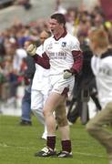 6 July 2003; Galway goalkeeper Brian Donoghue celebrates at the end of the game after victory over Mayo. Bank of Ireland Connacht Senior Football Championship Final, Galway v Mayo, Pearse Stadium, Galway. Picture credit; David Maher / SPORTSFILE *EDI*