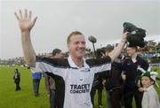 19 July 2003; Dominic Corrigan, Fermanagh manager, celebrates after victory over Mayo. Bank of Ireland Senior Football Championship qualifier, Mayo v Fermanagh, Markievicz Park, Sligo. Picture credit; Damien Eagers / SPORTSFILE *EDI*