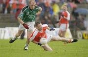 20 July 2003; Armagh's Philip Loughran in action against Limerick's John Quaine. Bank of Ireland Senior Football Championship qualifier, Limerick v Armagh, Dr Hyde Park, Roscommon. Picture credit; Damien Eagers / SPORTSFILE *EDI*