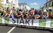 26 May 2013; A general view of the start of Stage 8 of the 2013 An Post Rás. Naas - Skerries. Photo by Sportsfile