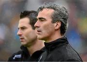 26 May 2013; Donegal manager, with Rory Gallagher, to his right, in the last few minutes of the game. Ulster GAA Football Senior Championship, Quarter-Final, Donegal v Tyrone, MacCumhaill Park, Ballybofey, Co. Donegal. Picture credit: Ray McManus / SPORTSFILE