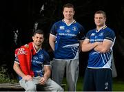 1 May 2013; Leinster players, from left, Rob Kearney, Brian O'Driscoll and Jamie Heaslip who were selected as part of the 37 man squad for the the 2013 British & Irish Lions Tour. Leinster Rugby, UCD, Belfield, Dublin. Picture credit: Stephen McCarthy / SPORTSFILE