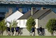 3 June 2013; Tipperary players, from left to right, Paddy Stapleton, Noel McGrath, Thomas Stapleton, Pa Bourke and Brendan Maher arrive squad for training ahead of their Munster GAA Hurling Senior Championship Semi-Final against Limerick on Sunday. Tipperary Hurling Squad Training, Dr. Morris Park, Thurles, Co. Tipperary. Picture credit: Diarmuid Greene / SPORTSFILE