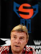 6 June 2013; Faroe Islands manager Lars Olsen during a press conference ahead of their 2014 FIFA World Cup qualifier against the Republic of Ireland on Friday. Faroe Islands Squad Press Conference, Aviva Stadium, Lansdowne Road, Dublin. Picture credit: Brian Lawless / SPORTSFILE