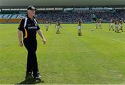 9 June 2013; Kilkenny manager Brian Cody makes his way to the sideline for the start of the match. Leinster GAA Hurling Senior Championship Quarter-Final, Offaly v Kilkenny, O'Connor Park, Tullamore, Co. Offaly. Picture credit: Brian Lawless / SPORTSFILE