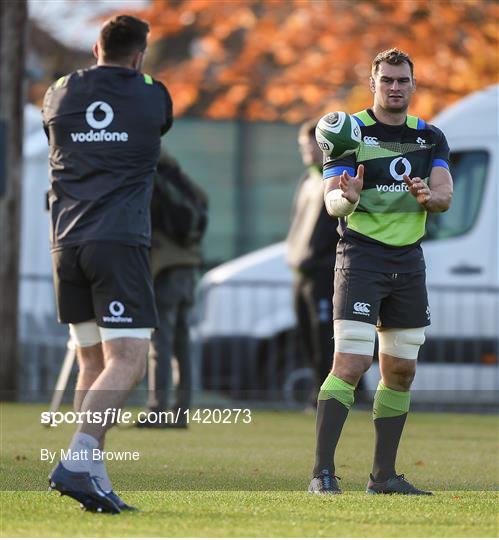 Ireland Rugby Squad Training and Press Conference