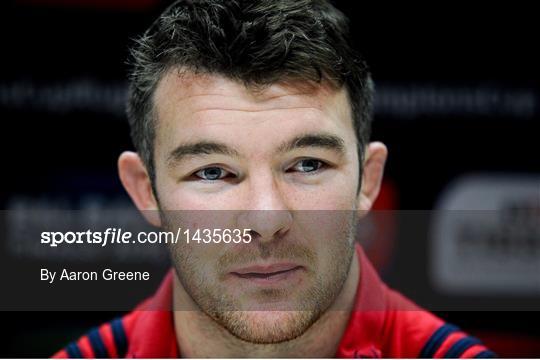 Munster Rugby Squad Training and Press Conference