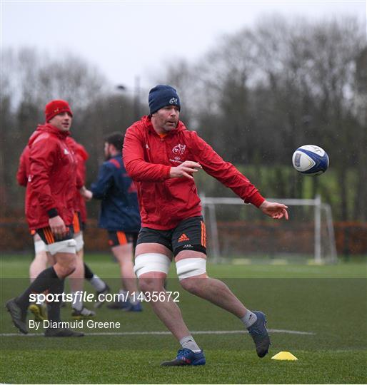 Munster Rugby Squad Training and Press Conference