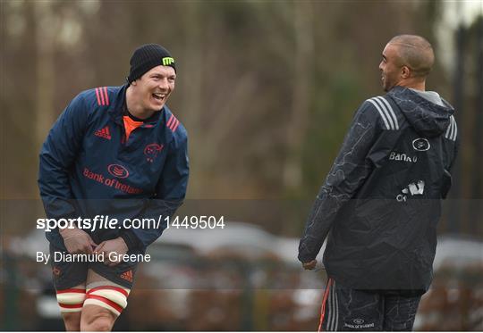 Munster Rugby Press Conference and Squad Training