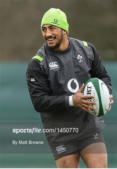 Ireland Rugby Squad Training and Press Conference