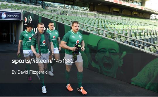 Ireland Rugby Captain's Run and Press Conference