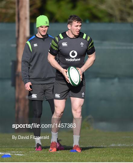 Ireland Rugby Squad Training and Press Conference