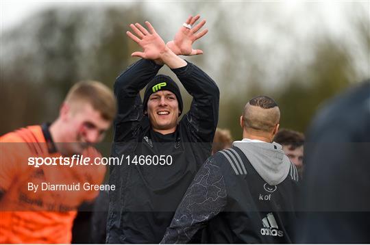 Munster Rugby Squad Training and Press Conference