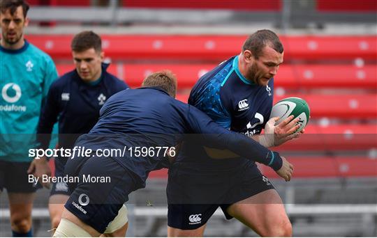 Ireland Rugby Squad Training and Press Conference