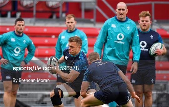 Ireland Rugby Squad Training and Press Conference