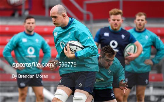 Ireland Rugby Squad Training and Press Conference