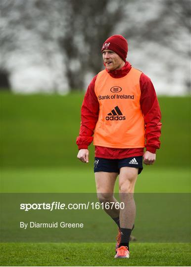 Munster Rugby Squad Training and Press Conference