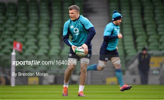 Ireland Rugby Squad Training and Press Conference