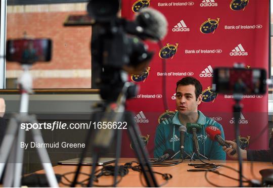 Munster Rugby Squad Training and Press Conference